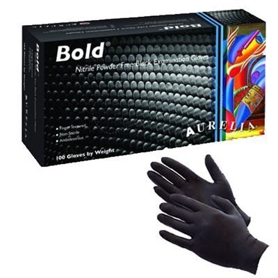 Bold Nitril schwarze Handschuhe extra stark Gr.L