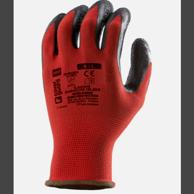 Mechaniker- Handschuh rot/schwarz Grip-Latexbeschichtung Gr.L