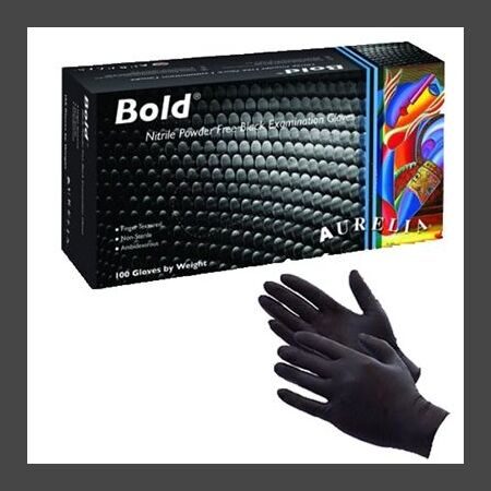 Bold Nitril schwarze Handschuhe extra stark Gr.L