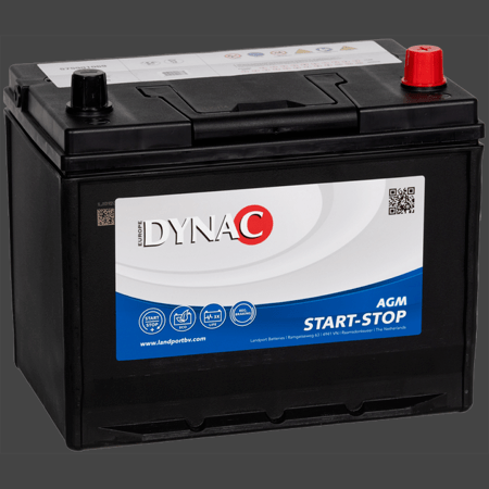 Starterbatterie Dynac AGM 75Ah Start-Stop wartungsfrei